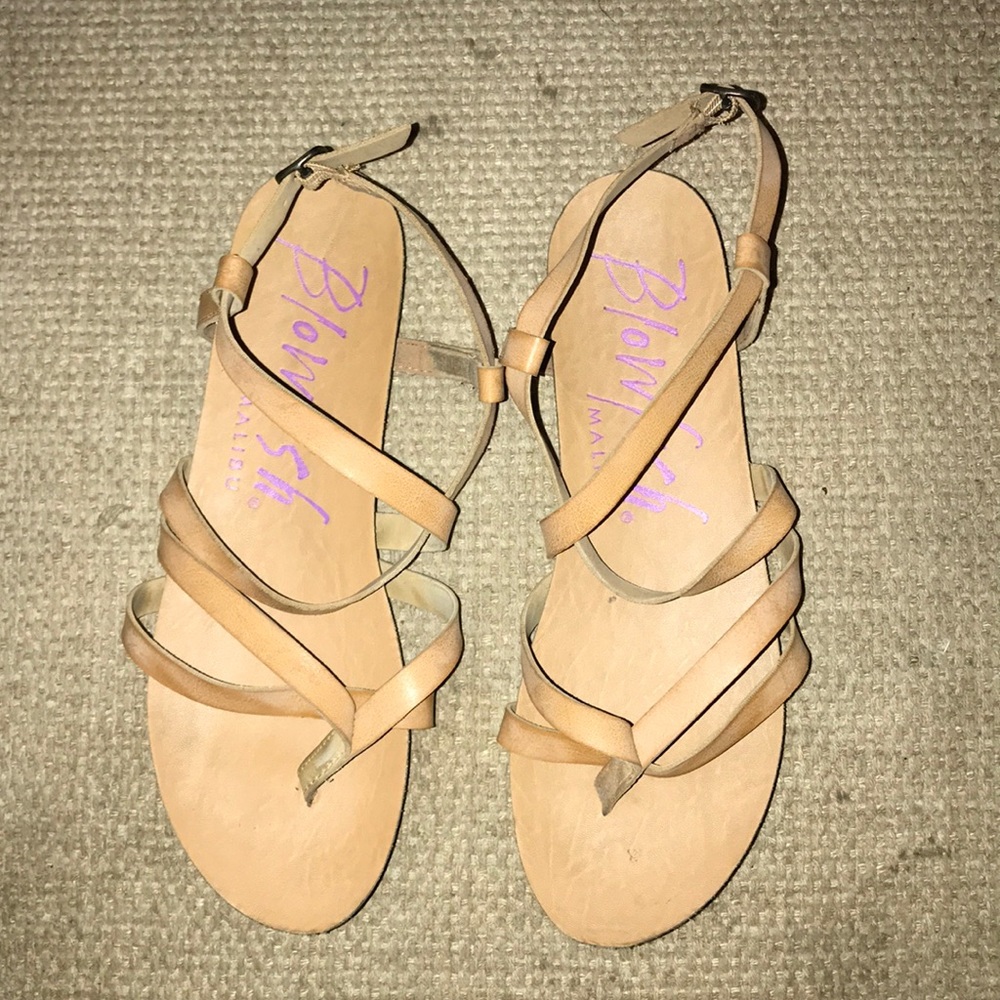 Blowfish Tan Strappy Sandals